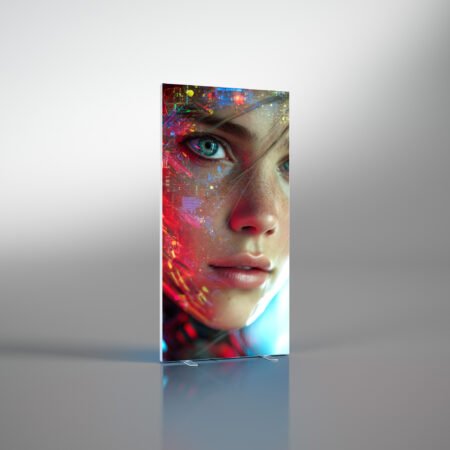 Šviečiantis reklaminis „LED stendas Slim“ su dvipuse spauda