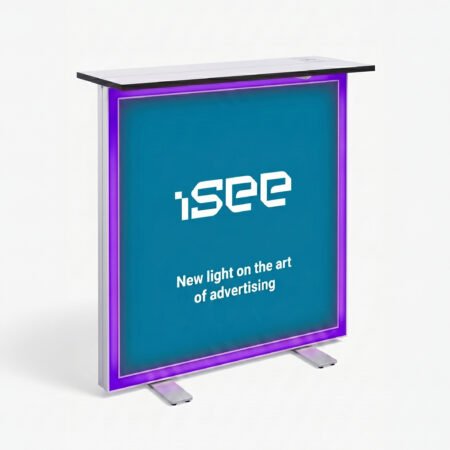 Šviečiantis reklaminis stalas LED RGB